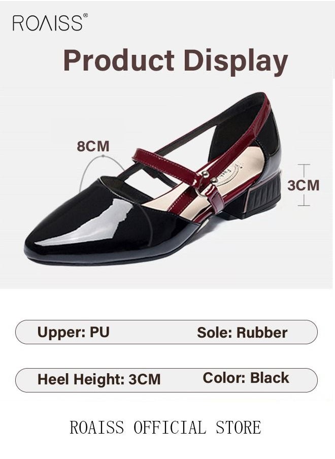 Low-Heeled Sandals Women's New British Style Thick-Heeled Sandals Fashion Comfortable Outer Wear Ladies Shallow Mouth Pointed Pumps Shoes - pzsku/Z7354C4FE6782AC61E029Z/45/_/1682644593/84a4c4be-44ba-46ae-a338-894872fe5153