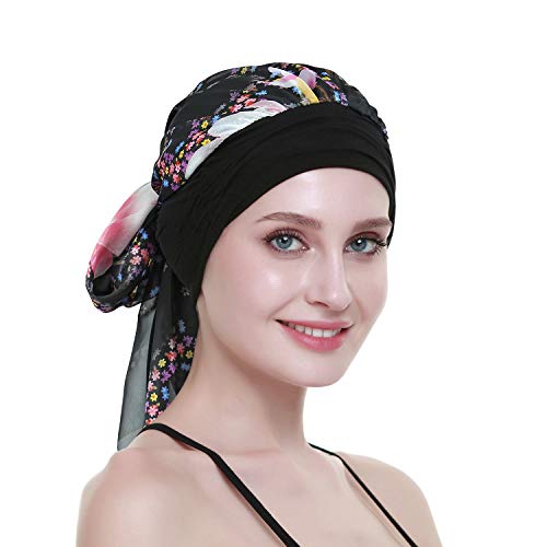 FocusCare Chemo Hair Turban For Cancer Women HeadWrap Scarves Long Hair Wig Accessories - Image 5
