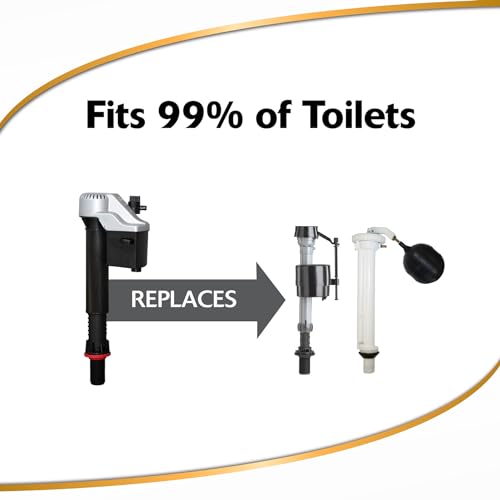 Korky QuietFILL Platinum Toilet Fill Valve - Universal Fits 99% of Toilets - Easy Height Adjust for Fast Install, 528MP - Image 4