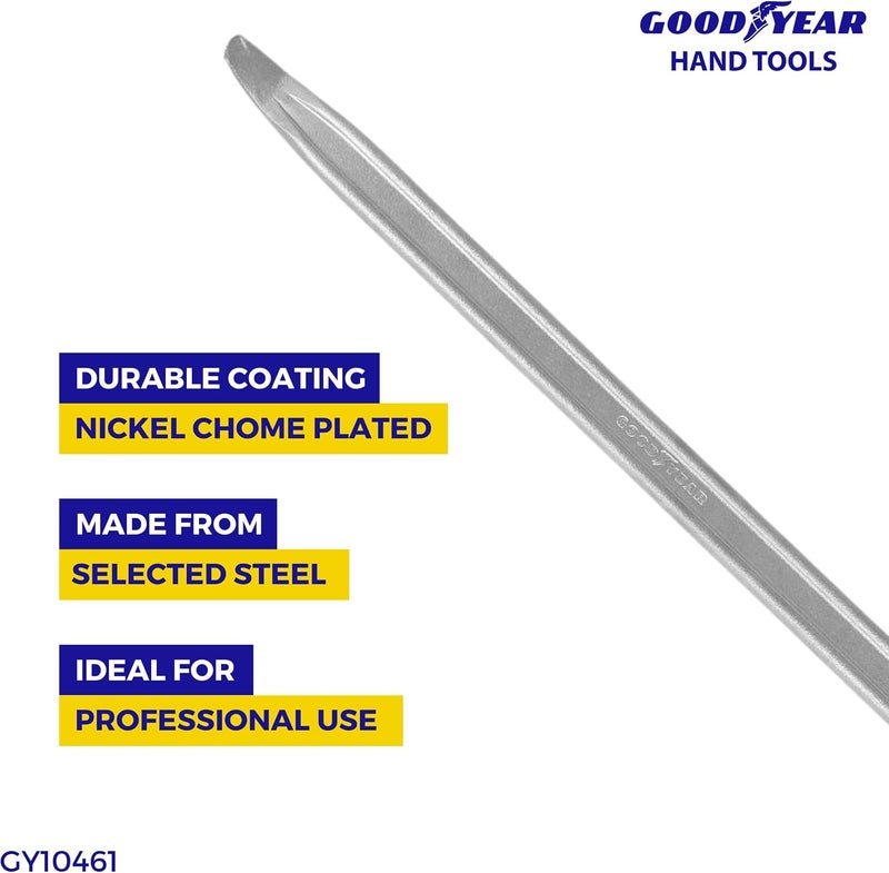 GOODYEAR Tyre Lever, Tyre Lever Tools, Tyre Lever For Motorcycle, Tyre Lever For Truck, Nickel Chrome Plated (18 Inch), Universal Tools For All Type of Repairing, Emergency Use, Long Lasting - Image 3