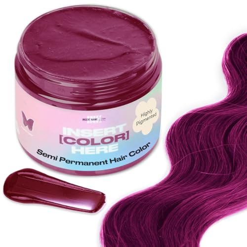 INH Semi Permanent Hair Color | Color Depositing Conditioner | Pink Hair Dye | No Bleach No Peroxide Temporary Fuchsia Crystal Tint for Women, Men | Vegan, Ammonia Free, Sulfate Free, Ready to Use 6oz - Image 1