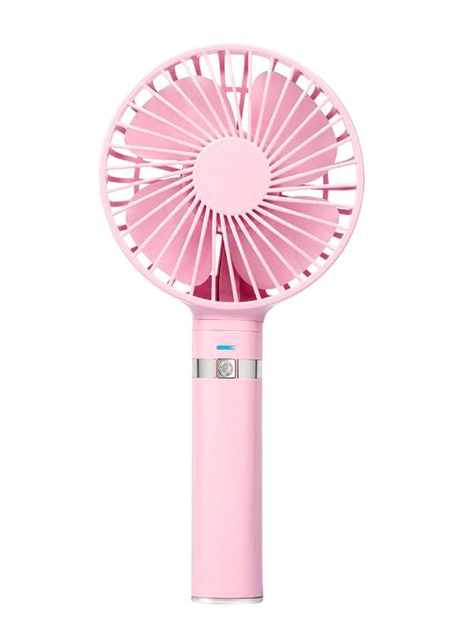 NIBEMINENT Mini Portable Handheld Table Fan Pink  - Image 1