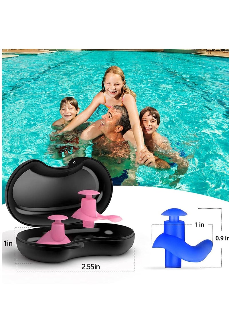 Excefore Swimming Earplugs, 5 Pairs Pack Waterproof Reusable Silicone Swimming Ear Plugs for Swimming Showering Bathing Surfing Snorkeling and Other Water Sports, Suitable for Kids and Adults  - Image 4