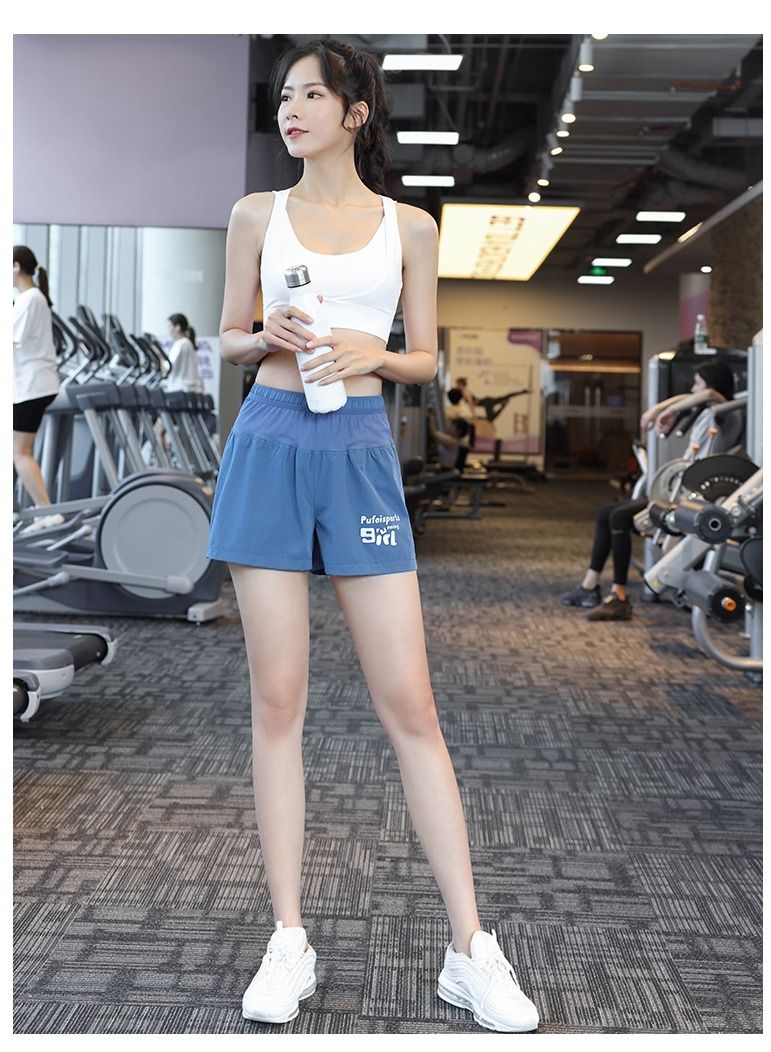 UTDOORWEAR Women's Summer Sports Quick Dry Breathable Slim Yoga Sports Running Fitness Lining Fake Two-piece Shorts - Image 1