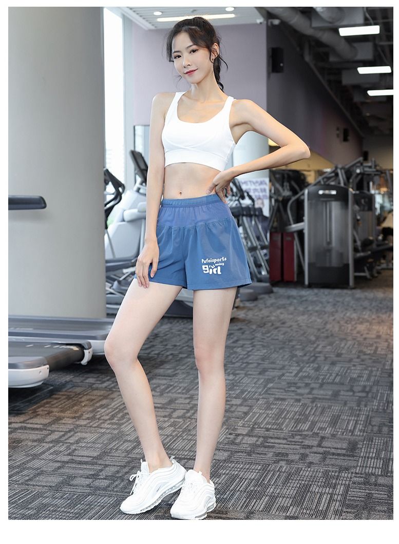 UTDOORWEAR Women's Summer Sports Quick Dry Breathable Slim Yoga Sports Running Fitness Lining Fake Two-piece Shorts - Image 2