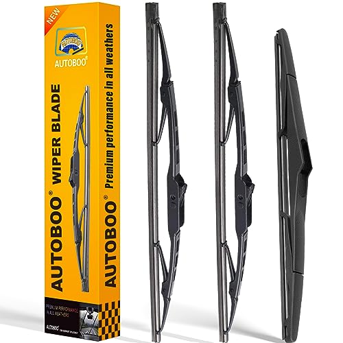 AUTOBOO 15 +15+13 Windshield Wiper Blades Replacement for Jeep Wrangler 2007-2017 -Original Factory Quality (Pack of 3) - Image 1