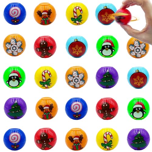 CHHOEAV 24 Pcs Mini Fidget Spinners Ball Toys for Kids Adults Christmas Stocking Stuffers Pinata Fillers Treasure Box Toys for Parties Gifts - Image 1