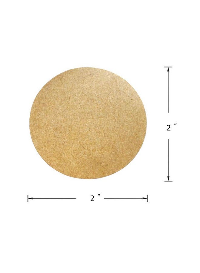 Hcode 2'' Natural Circle Price Stickers Kraft Paper Dots Labels Target Pasters Adhesive Writable Labels 500 Pieces Per Roll (2 Inches) - Image 3