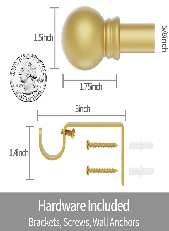 Thestoa Gold Curtain Rods for Windows 48 to 84-92 Inch, Stainless Steel Long Curtain Rods for Bedroom, Living Room, Kitchen, Farmhouse, Outdoor - Image 3