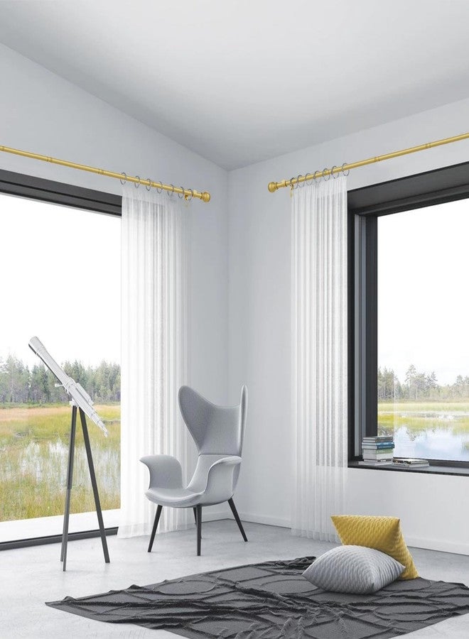 Thestoa Gold Curtain Rods for Windows 48 to 84-92 Inch, Stainless Steel Long Curtain Rods for Bedroom, Living Room, Kitchen, Farmhouse, Outdoor - Image 4