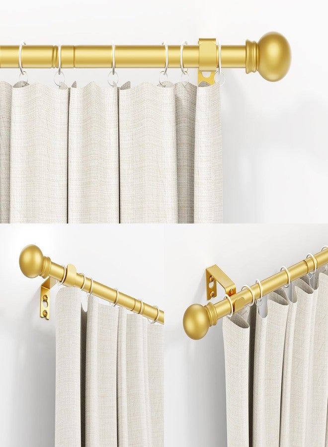 Thestoa Gold Curtain Rods for Windows 48 to 84-92 Inch, Stainless Steel Long Curtain Rods for Bedroom, Living Room, Kitchen, Farmhouse, Outdoor - Image 2