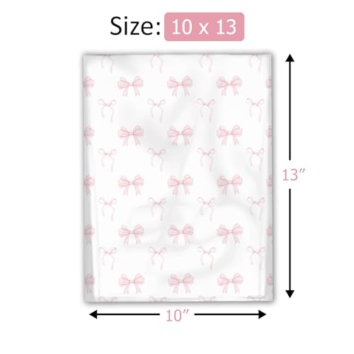 Pro Supply Global 10x13 (100) Pink Bows Valentine's Day Designer Poly Mailers Waterproof Self Sealing Tear Resistant Polymailers Shipping Envelopes Premium Printed Bags For Small Businesses - Image 4