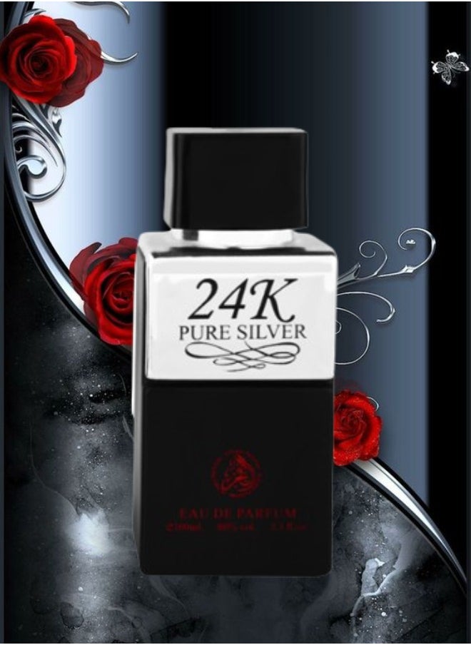 Al Fakhr - 8 Pieces 24K Pure Silver Perfume 100ML - Image 1