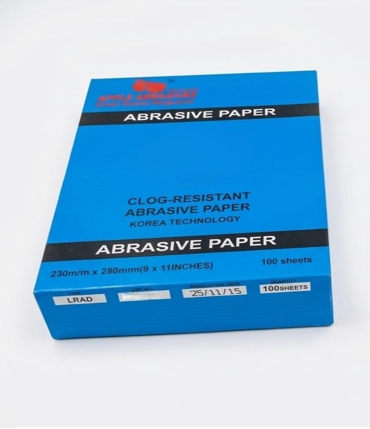 Apple Abrasives Abrasive Sheet Non-Loading 230mm x 280mm GRIT-400 [PACK 100] - Image 1