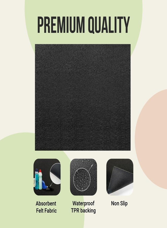 ITSOFT Under The Sink Mat, Kitchen Tray Drip, Cabinet Liner, Waterproof Layer, Reusable, Washable 36 x 30 Inches Black - Image 4