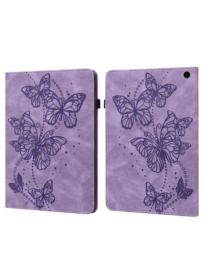 S-TOP Case For Amazon Fire Max 11 Embossed Butterfly Pattern Leather Tablet Case - Image 1