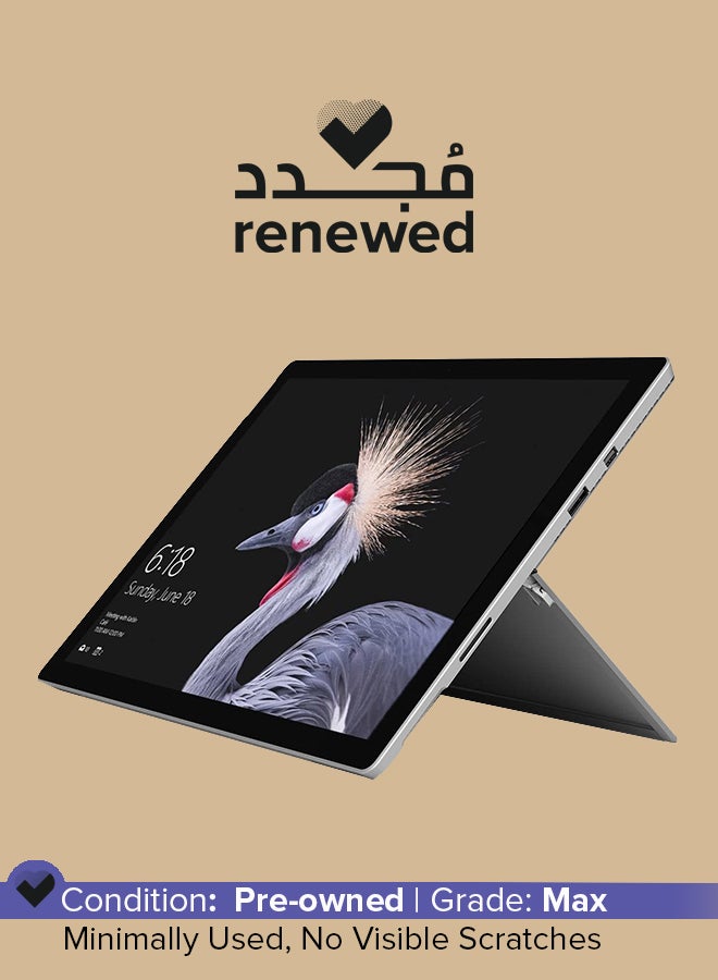 مايكروسوفت مجدد - لاب توب سيرفس برو 4 (2015) بشاشة مقاس 12.3 بوصة متعددة اللمس ومعالج إنتل كور i5 من الجيل السادس وذاكرة رام سعة 8 جيجابايت ومحرك أقراص SSD سعة 256 جيجابايت وبطاقة رسومات إنتل HD 620 لون فضي اللغة الإنجليزية فضي - Image 1