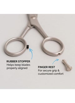 Zeus Stainless Steel Beard Trimming Scissors With Leather Case, Facial Hair Clipping Tool For Barber Quality Beard & Mustache Trim (Made In Germany)  - Image 5