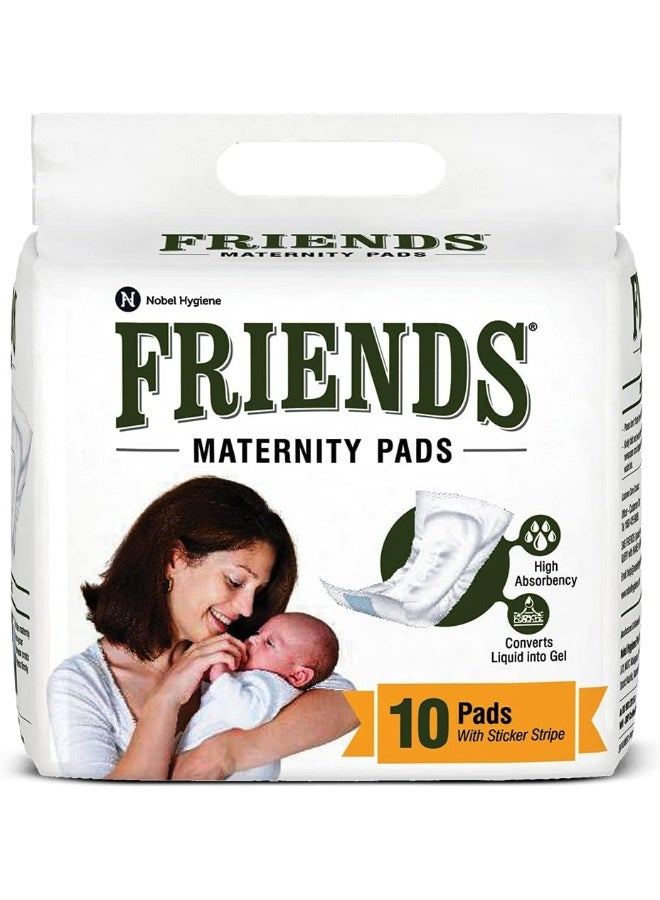 فوط الأمومة القابلة للتصرف من فريندز مع شريط الإطلاق للنزيف بعد الحمل - 10 قطع