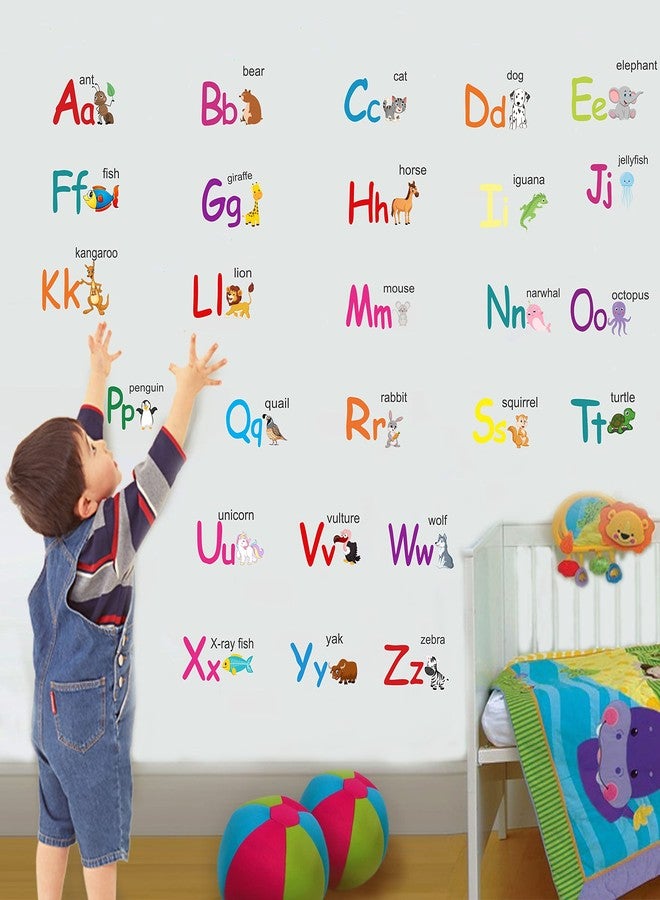 Byte Shop Nursery Alphabetical Kids Wall Stickers PVC Vinyl Multicolor Wall Stickers - Image 1