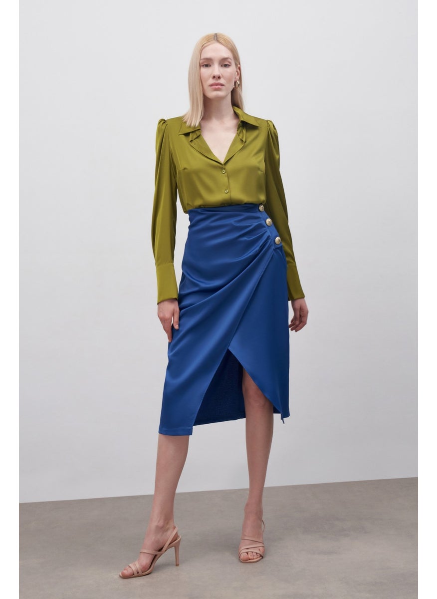 Satin Crepe Skirt with Button Accessory - Indigo - pzsku/Z7355A1C2C6C79D3A8318Z/45/_/1740639378/80978343-1291-40aa-9839-32a3d0260ccf