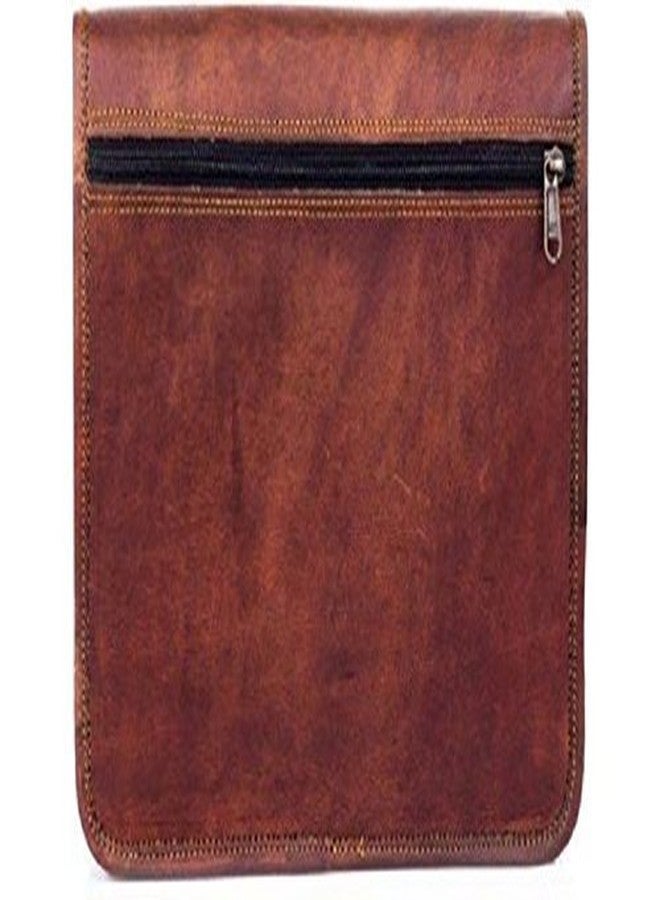 RSN Leather 11" Brown Laptop Briefcase Office Bag (Brown) - Image 4