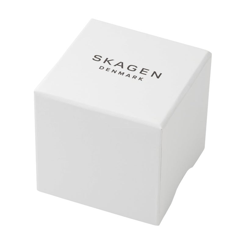 Skagen Women's Freja Lille Two-Hand Silver Stainless Steel and Black Leather Band Watch (Model: SKW3119) - Image 4
