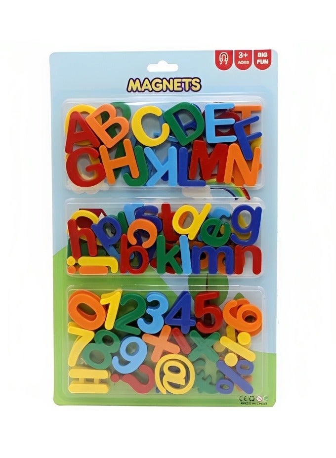 Magnetic Alphabets, Numbers and Math Symbols, Small Strong Colored Magnet Sticker, Educational Learning Toys for Toddlers  - Image 1