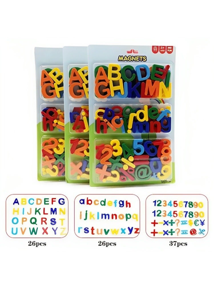 Magnetic Alphabets, Numbers and Math Symbols, Small Strong Colored Magnet Sticker, Educational Learning Toys for Toddlers  - Image 5