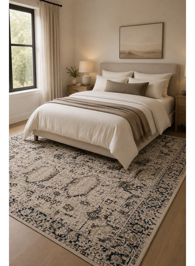 Home auraa Carpet Rug – Size 160 x 220 cm – 5.25x7.26 ft | Textura Living - Multi Color | Ideal Carpet for Living Room, Bedroom, Office, Hallway - Image 3