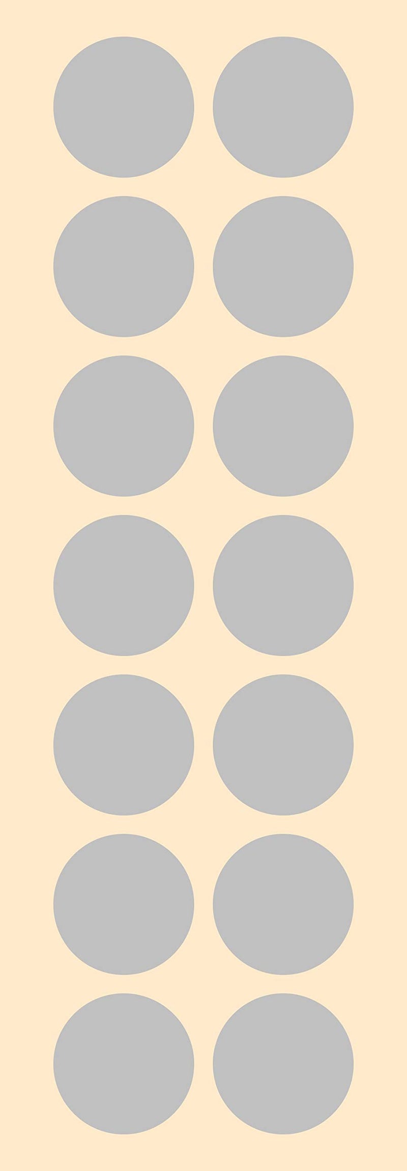 Crazy Sutra 25mm Dots Sticker Round Circle Blank Labels Self Adhesive Silver Metallic Color (500pc). - Image 1