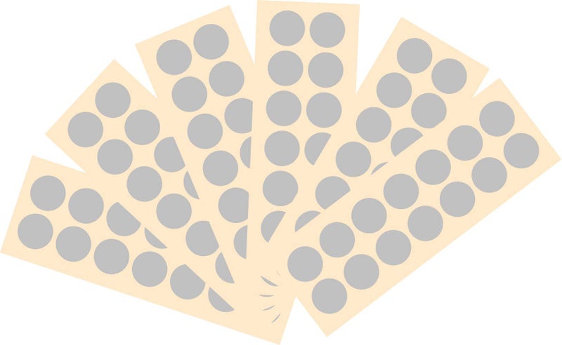 Crazy Sutra 25mm Dots Sticker Round Circle Blank Labels Self Adhesive Silver Metallic Color (500pc). - Image 2