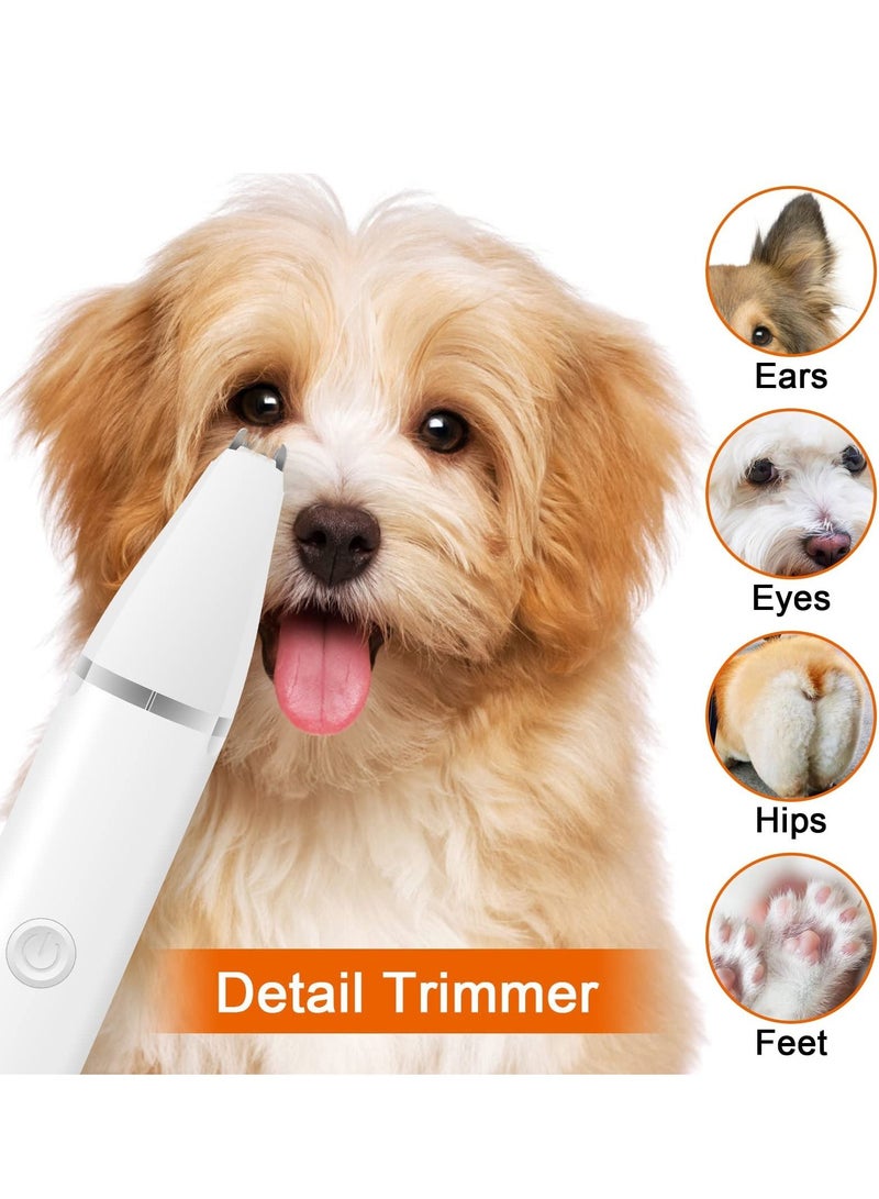 SYOSI Dog Clipper Grooming Kit with 4 Cutter Head and Guide Combs Nail Grinder Trimmers Electric Quiet USB Rechargeable Trimming Dog's Hair Around Paws Eyes Ears Face - Image 5