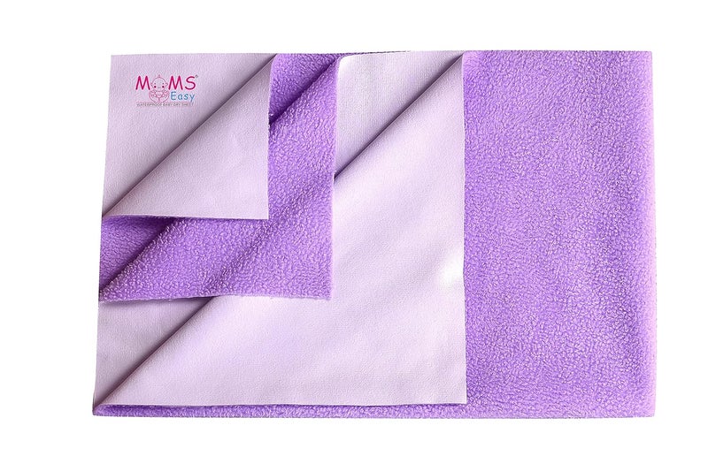 Moms Easy MOMSEASY New Born Baby Boy Girl Waterproof Urine Sheet Crib Mattress Protector Drysheets for Baby Purple XLarge 200x140 CM - Image 1