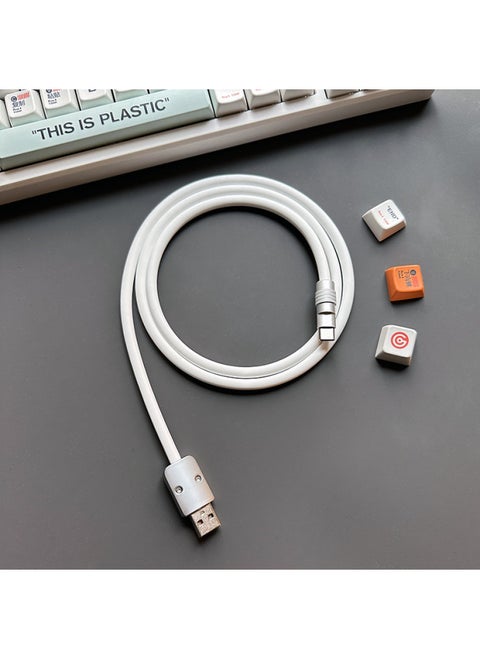 Super Soft Silicone Data Cable For Apple For Iphone For Huawei For Xiaomi OPPO Mobile Phone Tablet PD Super Fast Charging-Color:3 M USB To For Iphone 12W-Model:White
