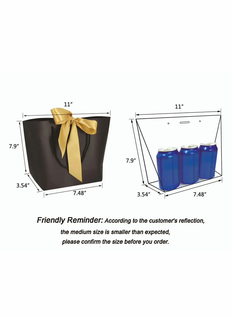 12 Pack Black Gift Bags for All Occasions - Reusable, Stylish, Perfect for Birthdays, Weddings, and Holidays - Image 4