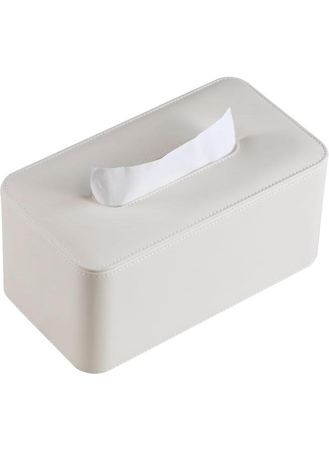 PU Leather Tissue Box Cover Rectangular Thickening Tissue Box Holder  Rounded Edges (Creamy White)Tissue Holder Napkin Dispenser - pzsku/Z7355E115F60B5F69FB38Z/45/_/1740555950/9f43f248-4814-432a-900b-dd11702cbcc6