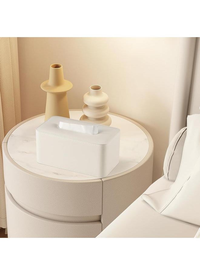 PU Leather Tissue Box Cover Rectangular Thickening Tissue Box Holder  Rounded Edges (Creamy White)Tissue Holder Napkin Dispenser - pzsku/Z7355E115F60B5F69FB38Z/45/_/1740555970/c46cebff-f741-4408-94f9-9109afb4d9e2