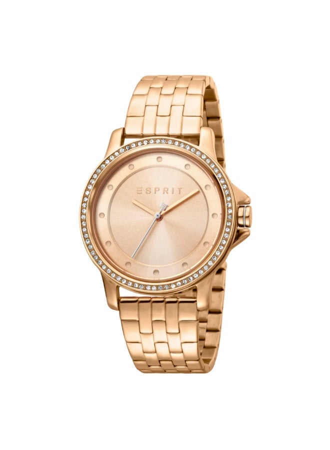 ESPRIT Watch for Women, Quartz Movement, Analog Display, Rose Gold Stainless Steel Strap-ES1L143M0085 - Image 1
