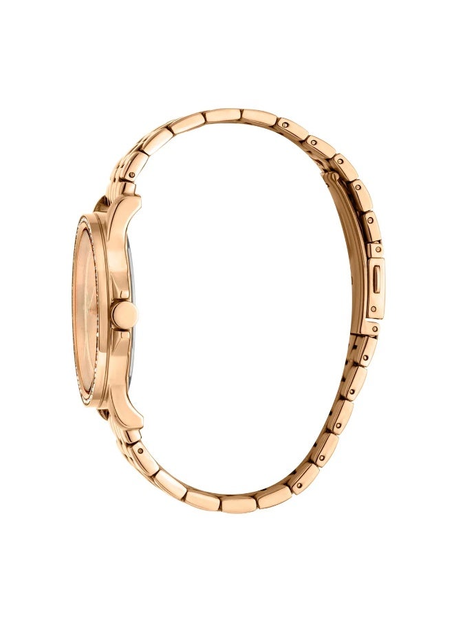 ESPRIT Watch for Women, Quartz Movement, Analog Display, Rose Gold Stainless Steel Strap-ES1L143M0085 - Image 2