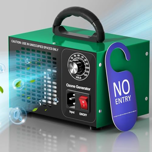 HANNEA® Ozone Generator 60,000mg/h High-Output Ozone Generator Portable with Handle Plug and Go Household Use for Odor Removal,Mold Remediation Air Purification - Image 2