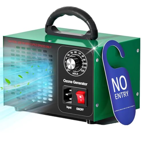 HANNEA® Ozone Generator 60,000mg/h High-Output Ozone Generator Portable with Handle Plug and Go Household Use for Odor Removal,Mold Remediation Air Purification - Image 1