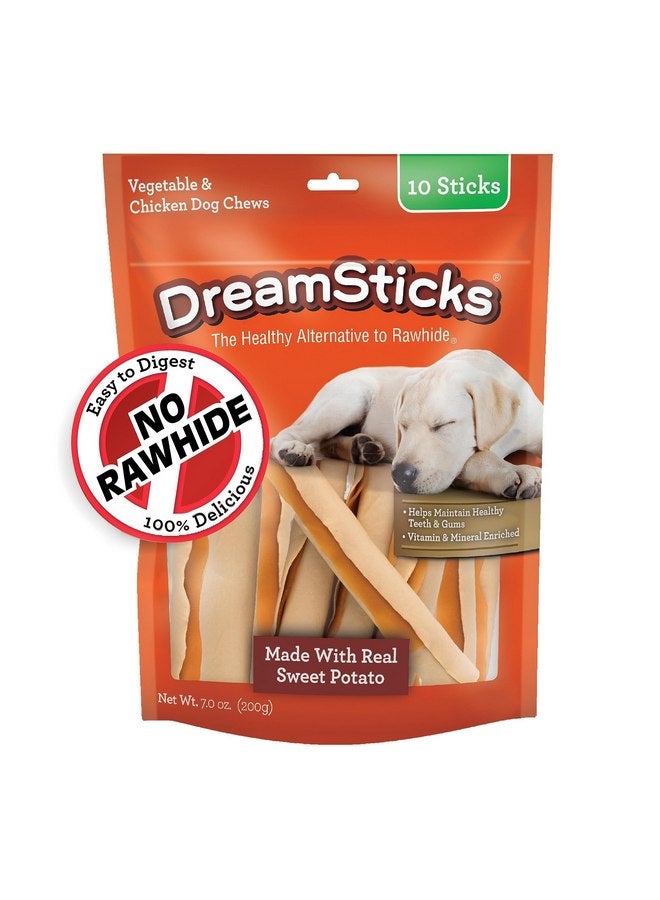 Dreambone DreamSticks Dog Chews Made with Real Sweet Potato, 10 Count (Pack of 1) - Image 1