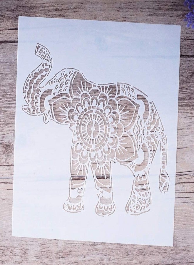 SLGIFT DIY Decorative Elephant Mandala Stencil Template for Painting on Walls Furniture Crafts(A4 Size) - Image 4