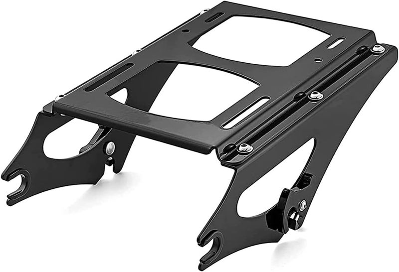 WeiSen Gloss Black Detachable Two-UP Tour Pak Pack Trunk Mount Rack for Harley Touring Models (2009-2013) - Image 1