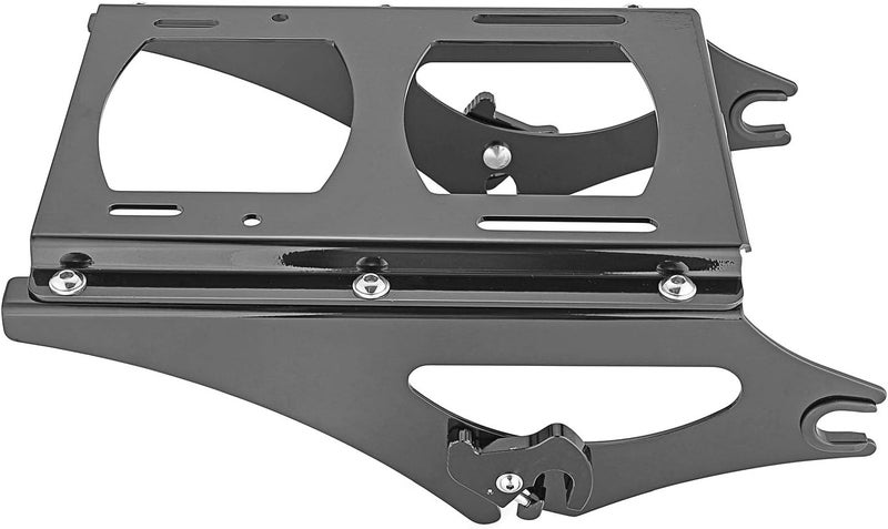WeiSen Gloss Black Detachable Two-UP Tour Pak Pack Trunk Mount Rack for Harley Touring Models (2009-2013) - Image 4