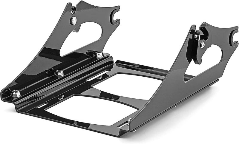 WeiSen Gloss Black Detachable Two-UP Tour Pak Pack Trunk Mount Rack for Harley Touring Models (2009-2013) - Image 5