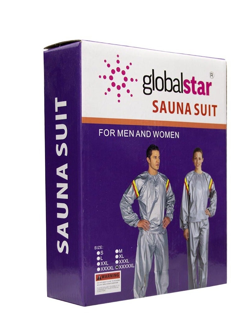 Global Star Sauna Suit Slimming XXXXXL Workout Fitness Training Wear for Home Gym and Outdoor Exercise - Image 2