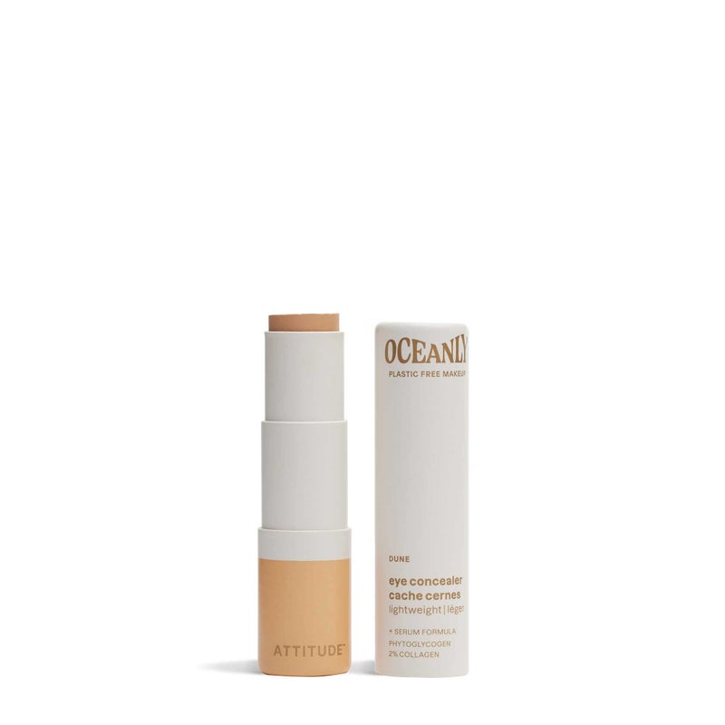 Attitude ATTITUDE Oceanly Light Coverage Under Eye Concealer Stick Titanium DioxideFree EWG Verified PlasticFree Vegan  Crueltyfree Makeup Dune 02 Ounces