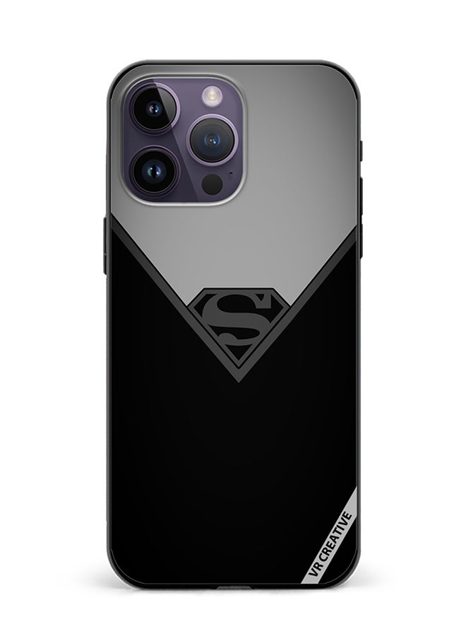 VR CREATIVE Protective Case Cover For Apple iPhone 15 Pro Simple Superman Design Multicolour - Image 1